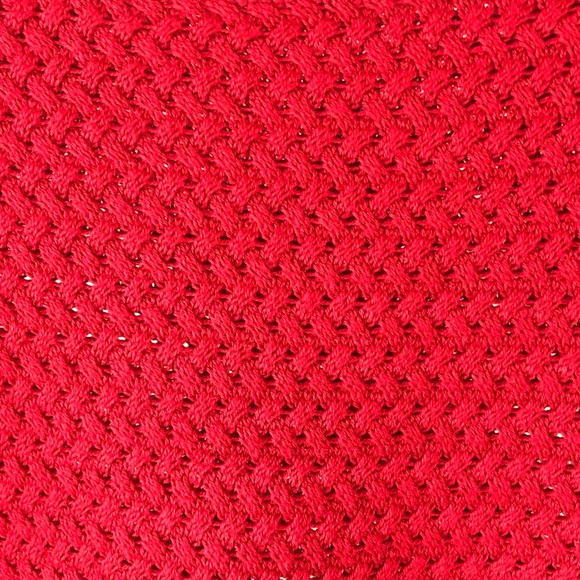 Women's Lucky Brand bright red sweater with chevron pattern knit. Size medium - Picture 9 of 16